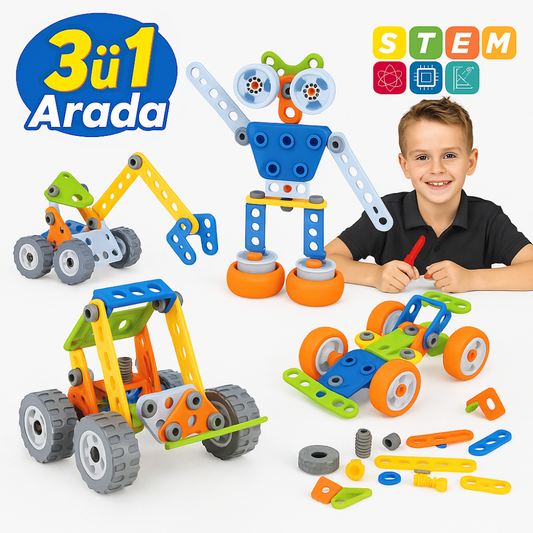 Stemio Technic 3'ü 1 Arada Stem Oyun Seti